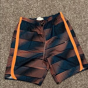 Nike Men's Swim Shorts - Orange and Navy